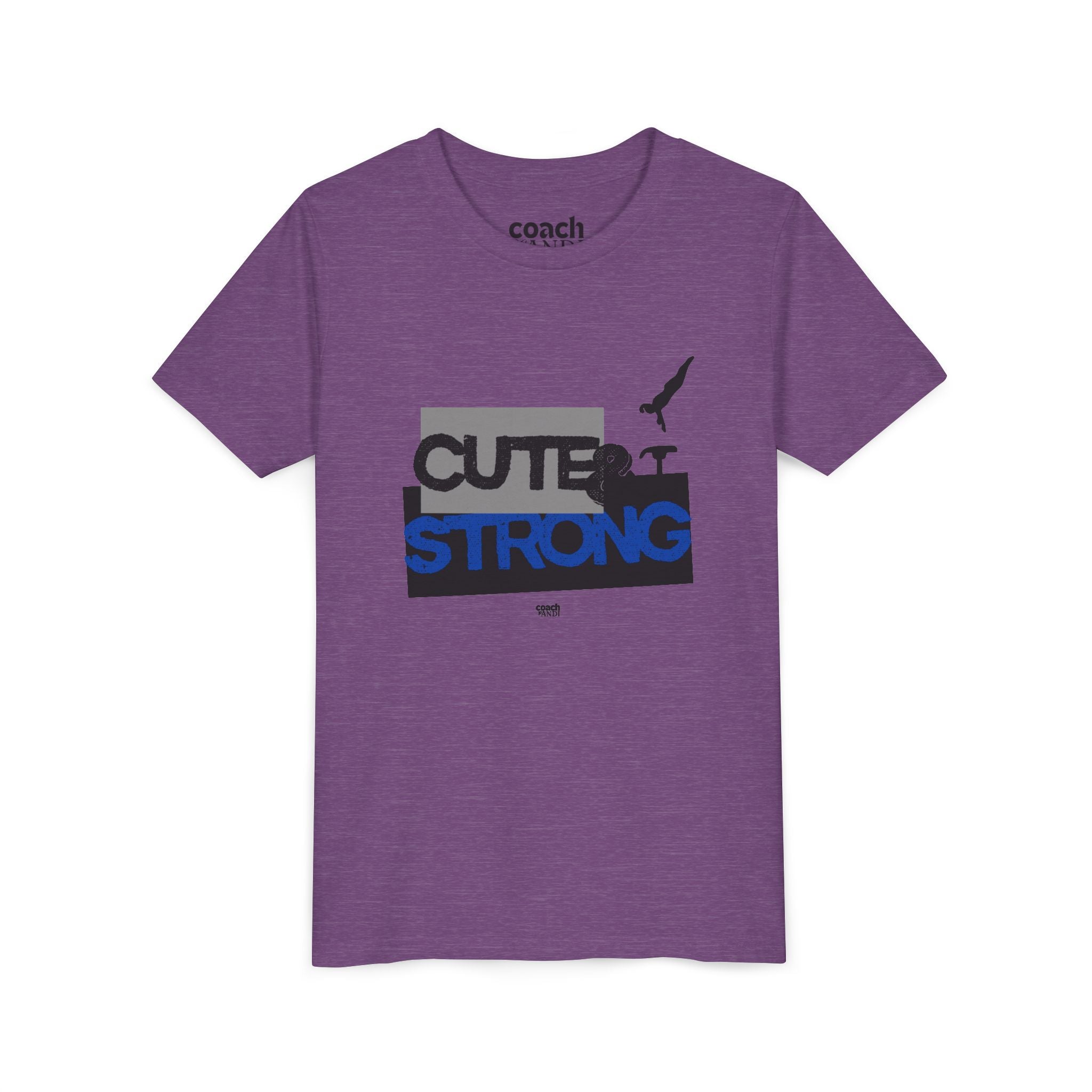 Cute & Strong Youth Short Sleeve Tee - Blue/Black