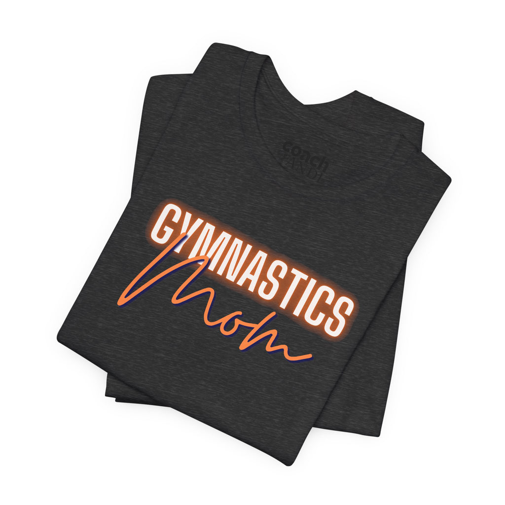 Glow Gym Mom Tshirt - Orange/Blue (Adult)