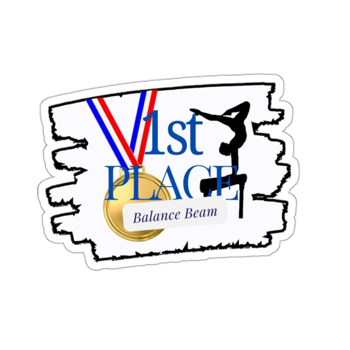 1st Place Balance Beam (Kiss-Cut Stickers)